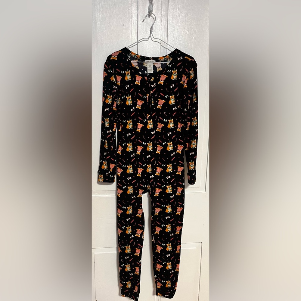 Shosho Black and White Dog Print Onesie